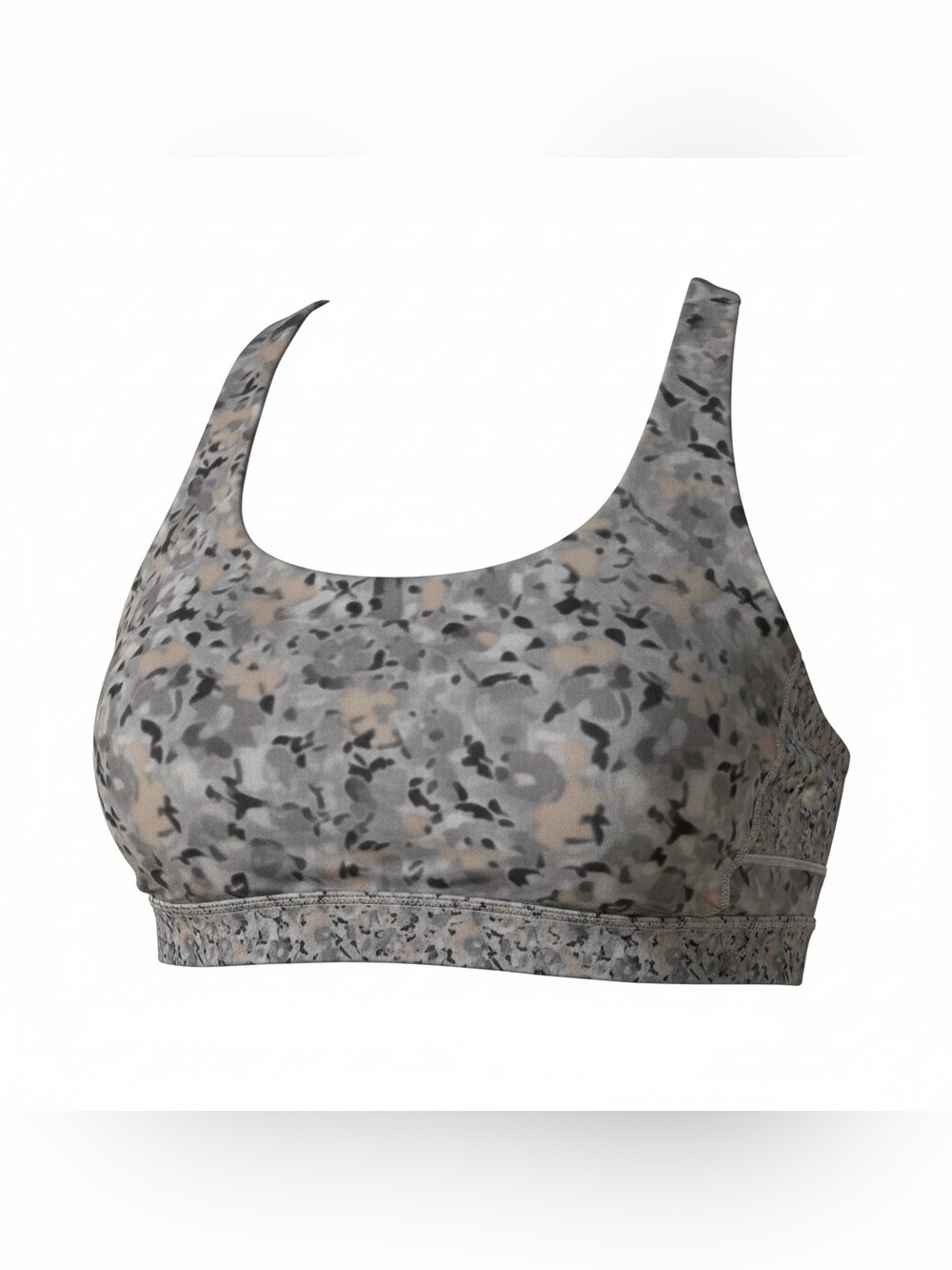 Lululemon Top Speed Bra in the Petite Fleur Silver Spoon Print Size 8